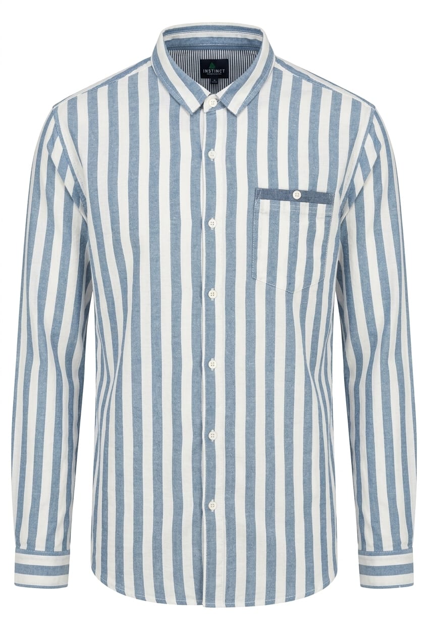 Stripe Linen Slim Fit Shirt