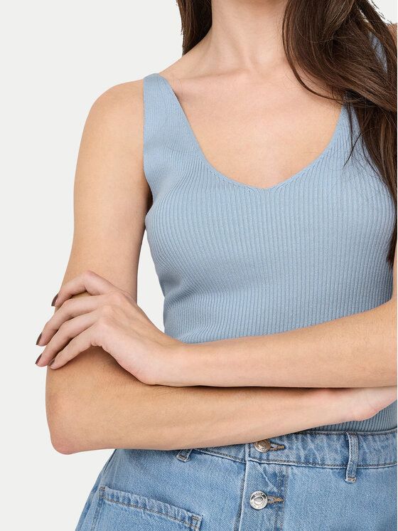 Sleeveless Tank Top With Standard Straps Straight Hem