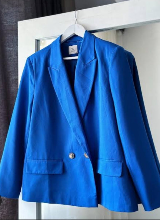 Blue Double Breasted Blazer