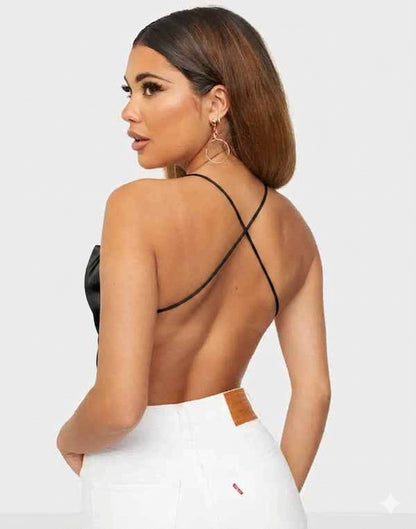 Satin Thin Strap Beach Top