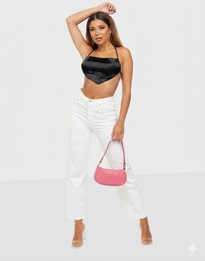 Satin Thin Strap Beach Top