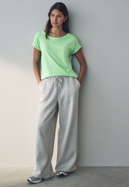 Regular Fit - Round Neck Cap Sleeve T-Shirt Basique Green