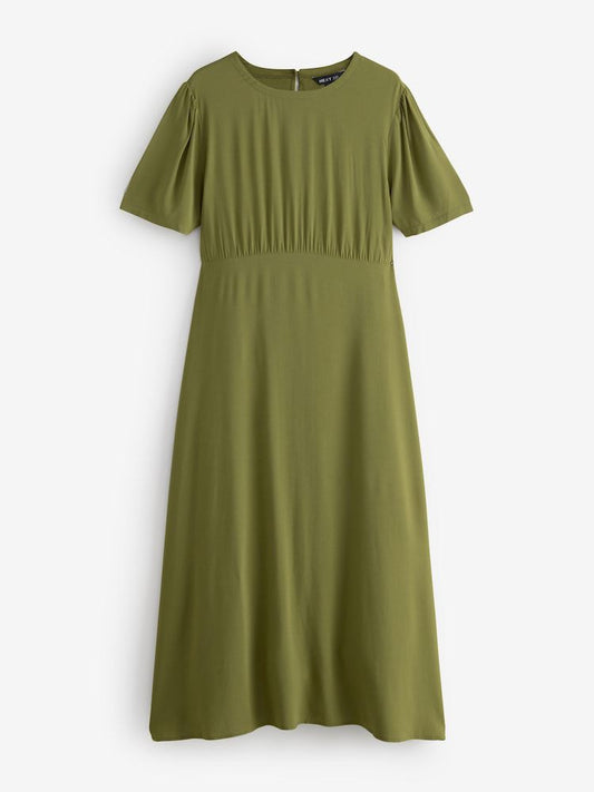 Khaki Green Maxi Waist SOL Dress