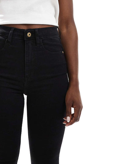 High Rise Skinny Jeans In Black
