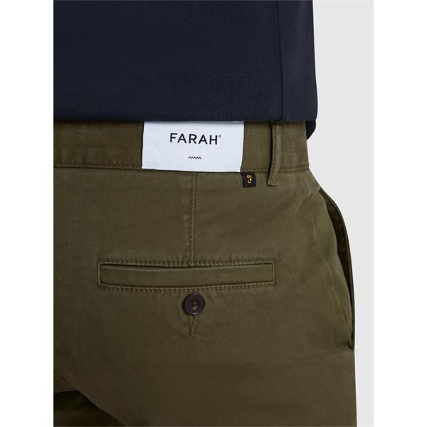 Elm Slim Fit Twill Chino Olive Green
