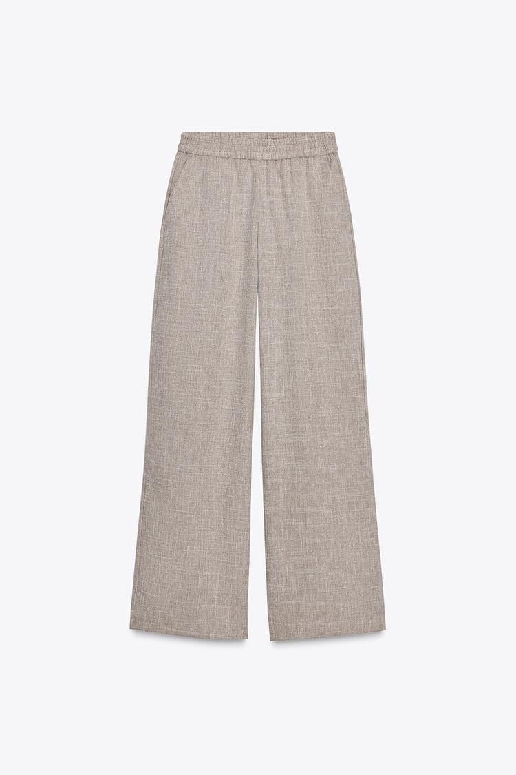 Flecked Wide Leg Trouser