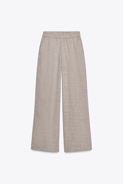 Flecked Wide Leg Trouser