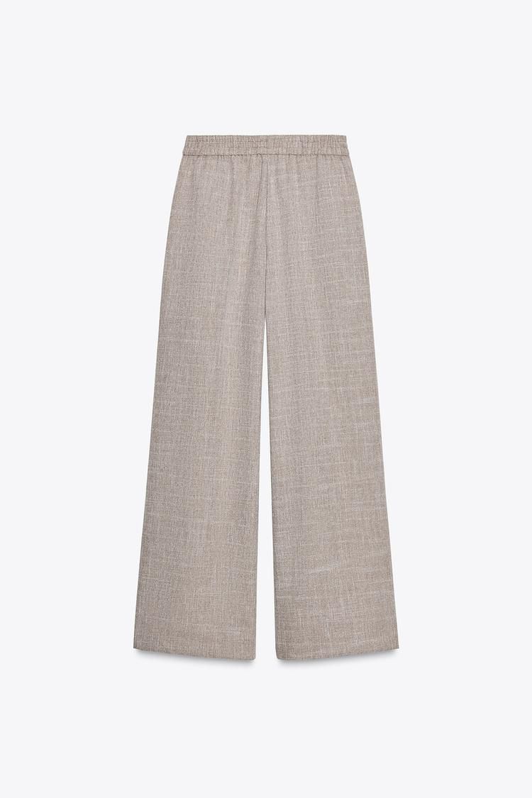 Flecked Wide Leg Trouser