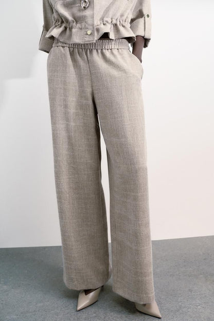 Flecked Wide Leg Trouser