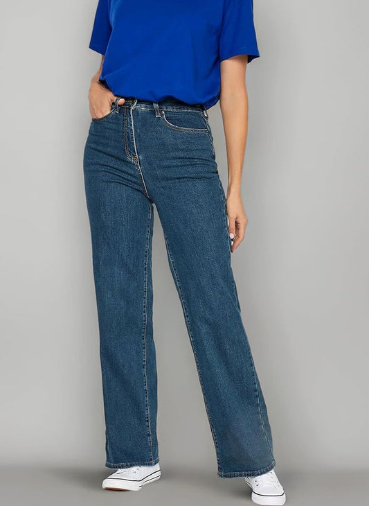 Long Tally Sally Blue Beau Wide Leg Jeans