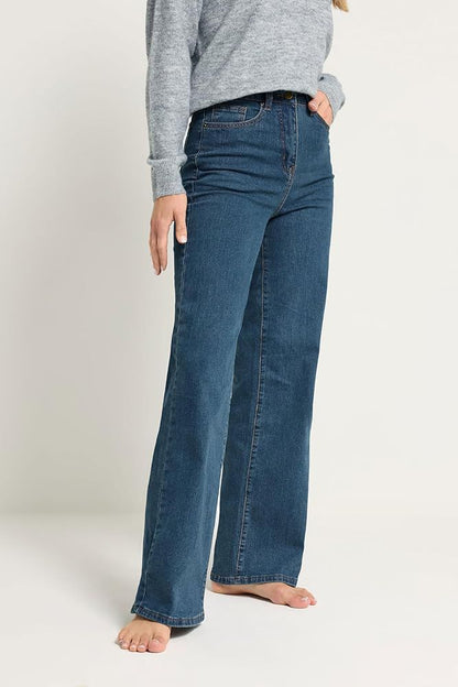 Long Tally Sally Blue Beau Wide Leg Jeans