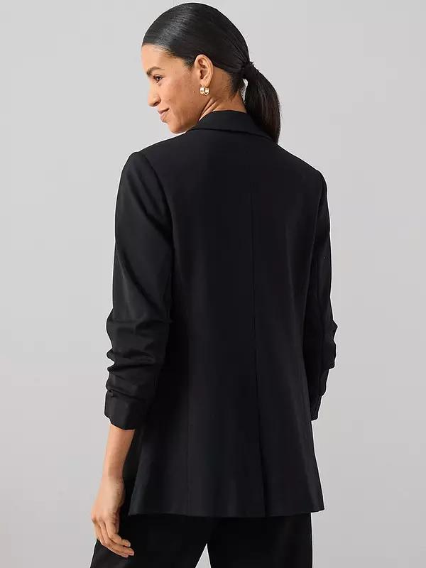 Ultimate Ruched Sleeve Blazer Black