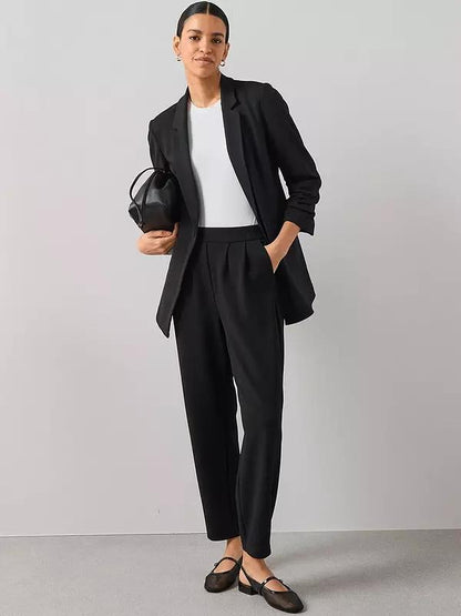 Ultimate Ruched Sleeve Blazer Black