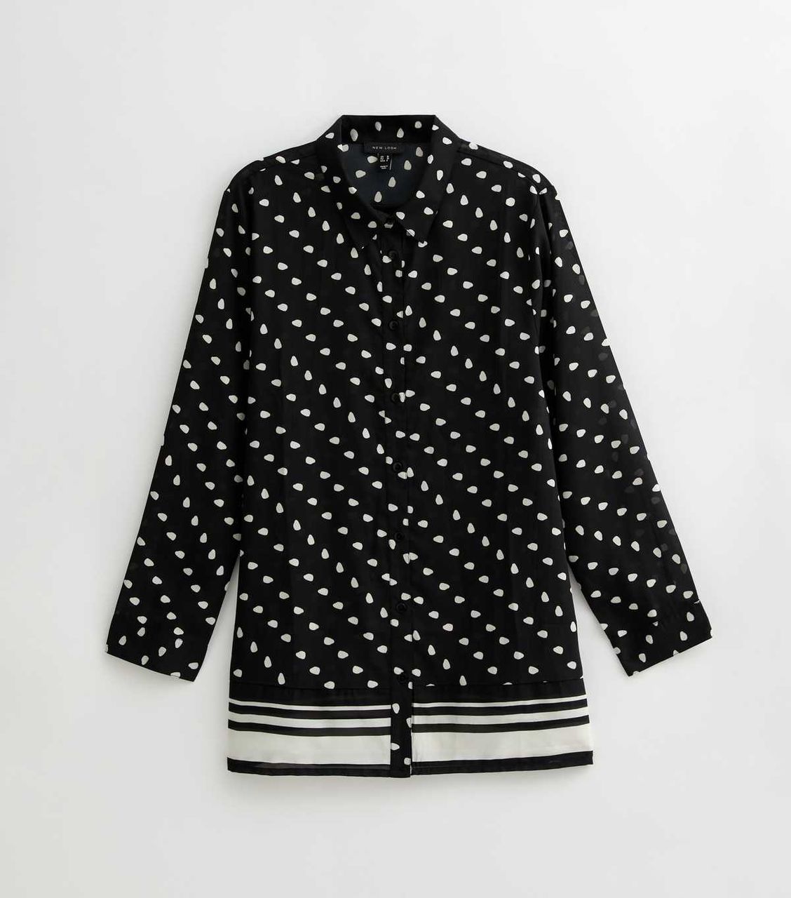 Black Polka Dot Beach Shirt