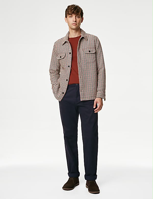 Big & Tall Regular Fit Stretch Chinos-Navy