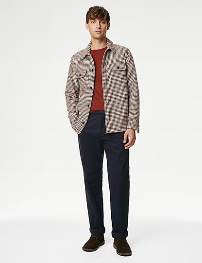 Big & Tall Regular Fit Stretch Chinos-Navy