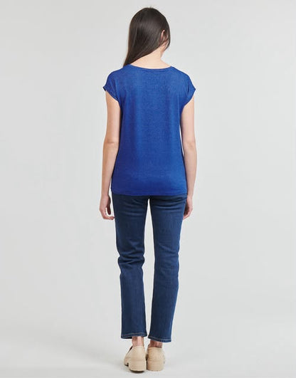 Pieces Tee Lurex Stripes V-Neck Top
