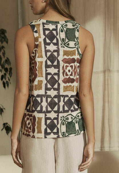 Geo Print Top Multi