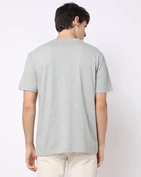 Logo Print Cotton Crew Neck T-Shirt