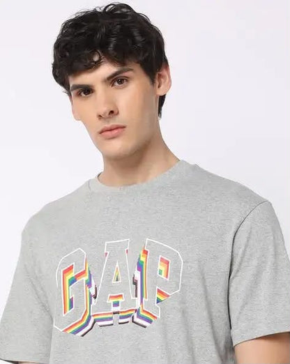 Logo Print Cotton Crew Neck T-Shirt
