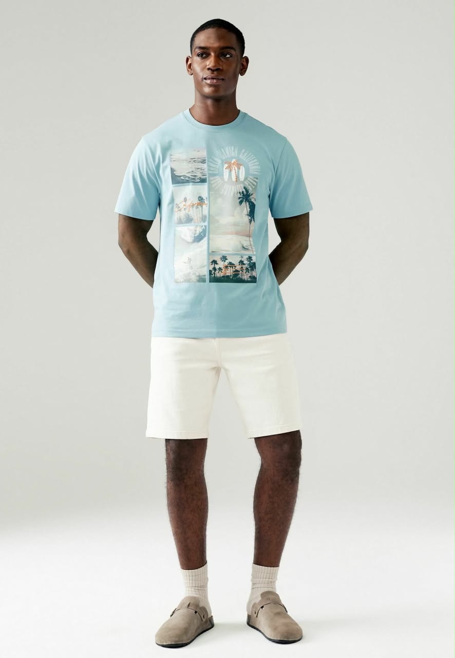 T-Shirt Imprime Blue