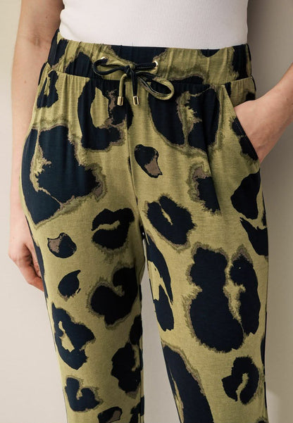 Animal Print Trouser Green