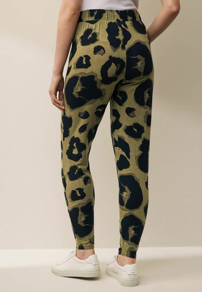 Animal Print Trouser Green