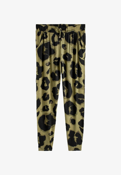 Animal Print Trouser Green