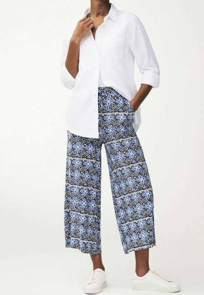 Print Trousers Blue