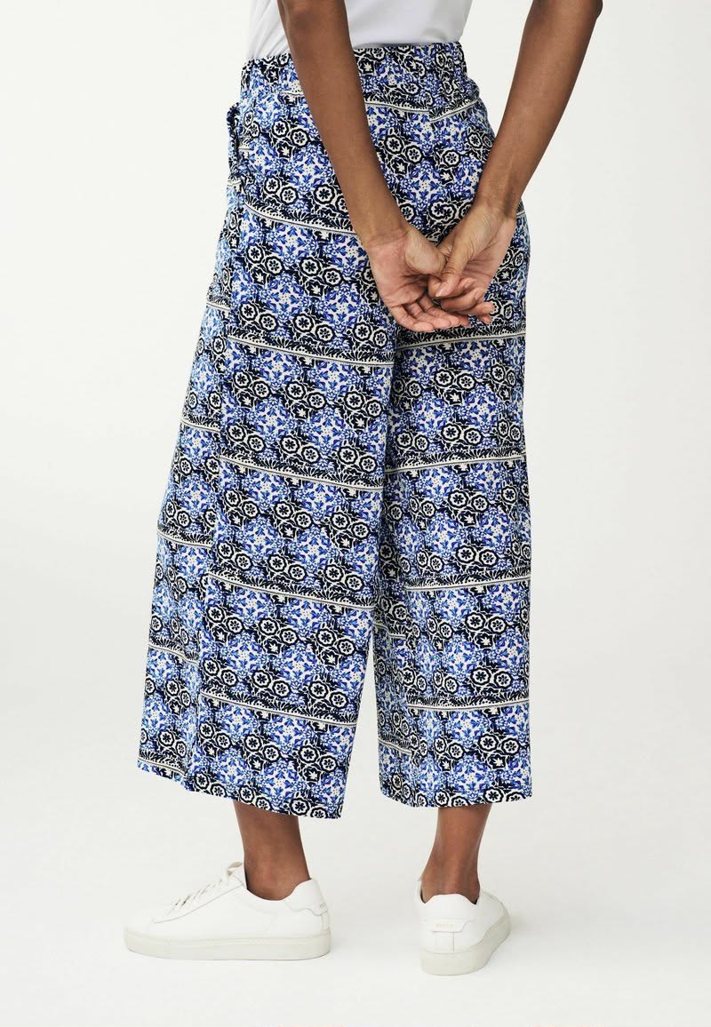 Print Trousers Blue