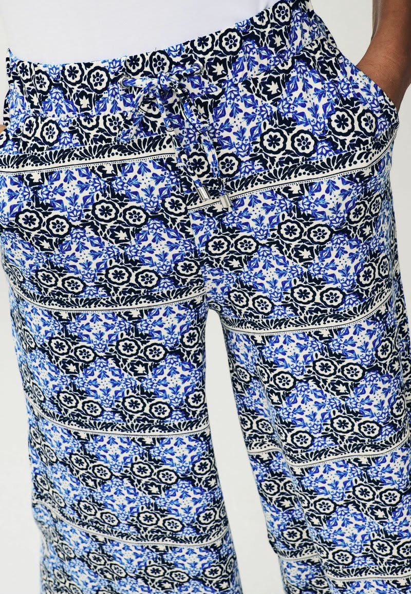 Print Trousers Blue