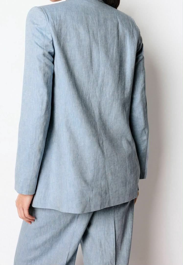 Linen Blazer Blue