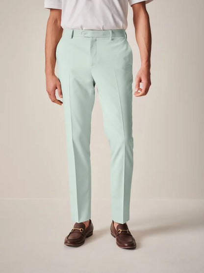 Mint Green Skinny Fit  Motionflex Stretch Suit Trousers