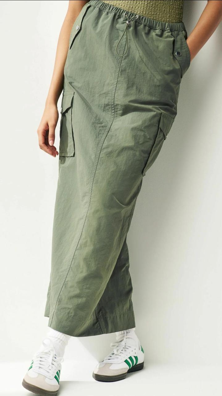 Cargo Maxi Skirt- Green