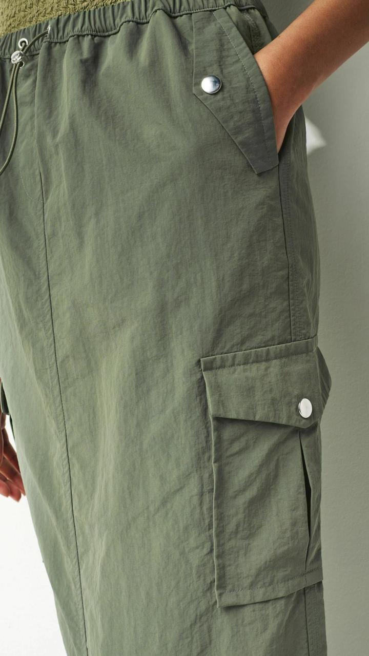 Cargo Maxi Skirt- Green
