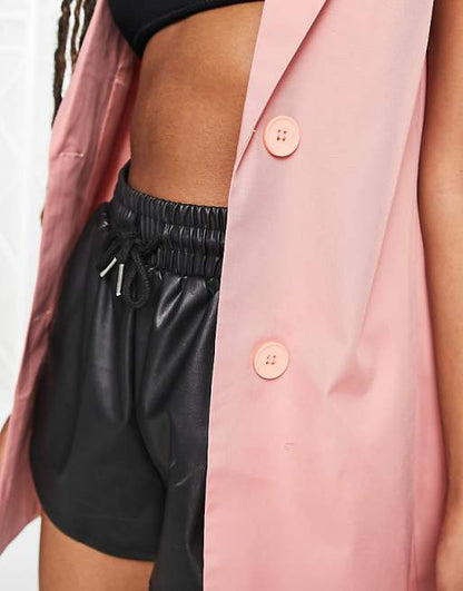 Heartbreak Longline Waistcoat In  Pink