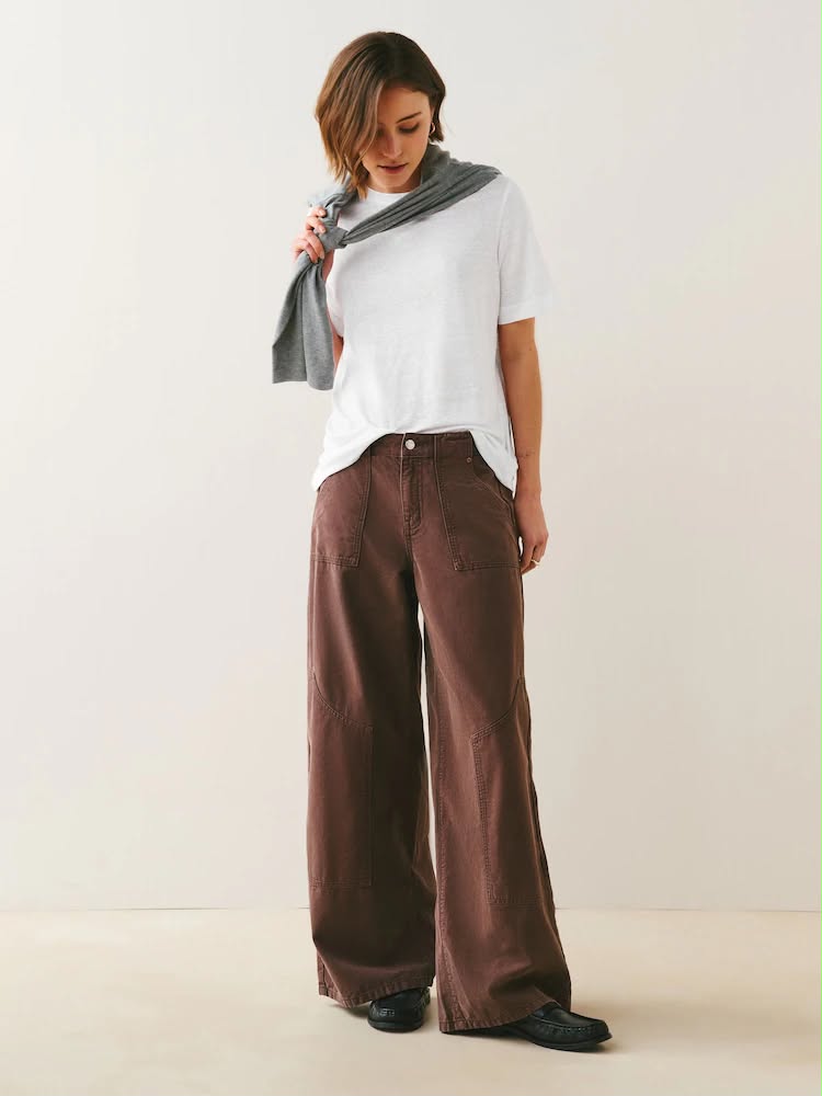 White N. Premium Linen Crew Neck T-Shirt