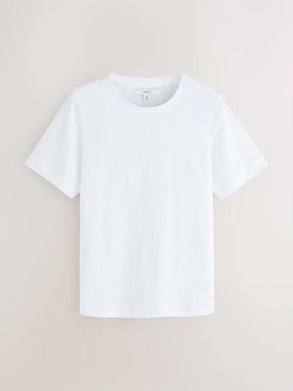 White N. Premium Linen Crew Neck T-Shirt
