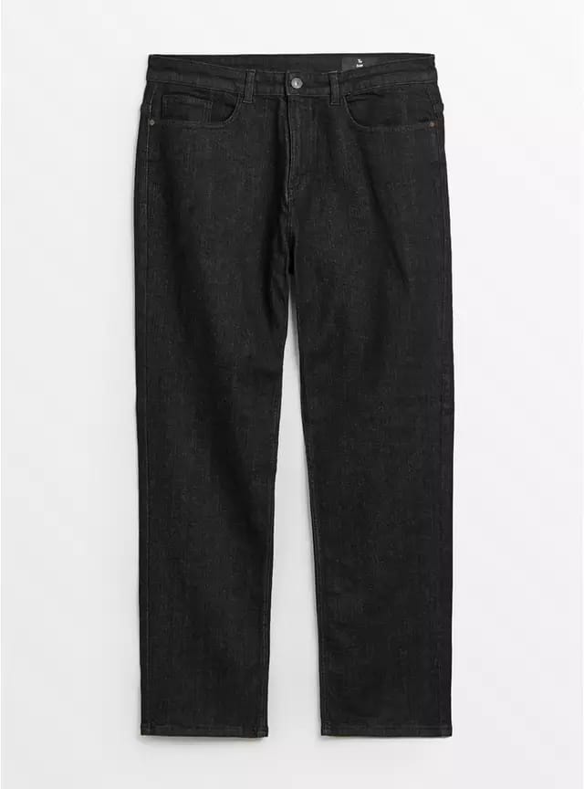 Black Straight Leg Denim Jean