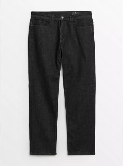 Black Straight Leg Denim Jean