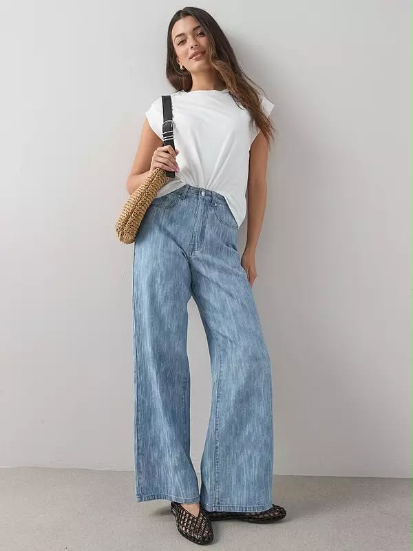 Denim Co-ord Wide Leg Jeans