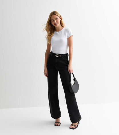 White Crew Neck Bodysuit