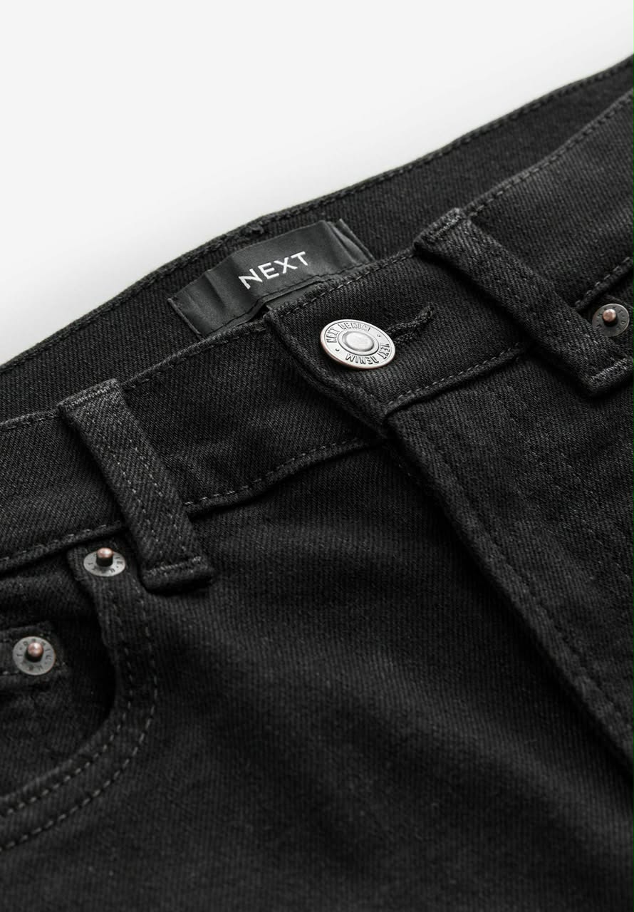 Denim Pedal Pusher Short - Black