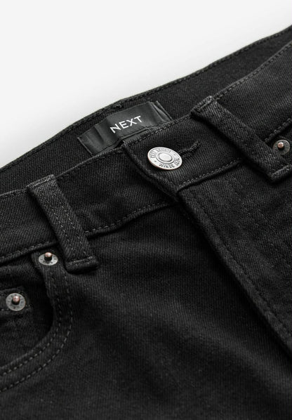 Denim Pedal Pusher Short - Black