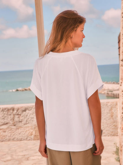 V-Neck Modal Short Sleeve Top