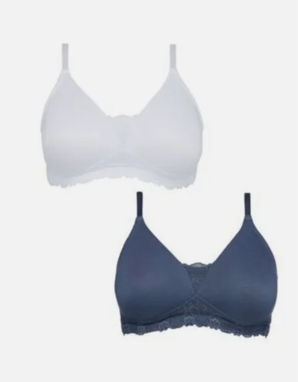 Pack Of 2 Mothercare Blooming Marvellous Maternity T-Shirt Bras Blue/white
