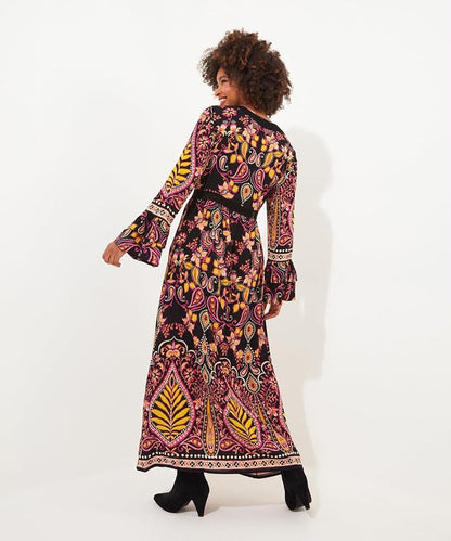 Azalea Bold Pink & Yellow Prink Dress