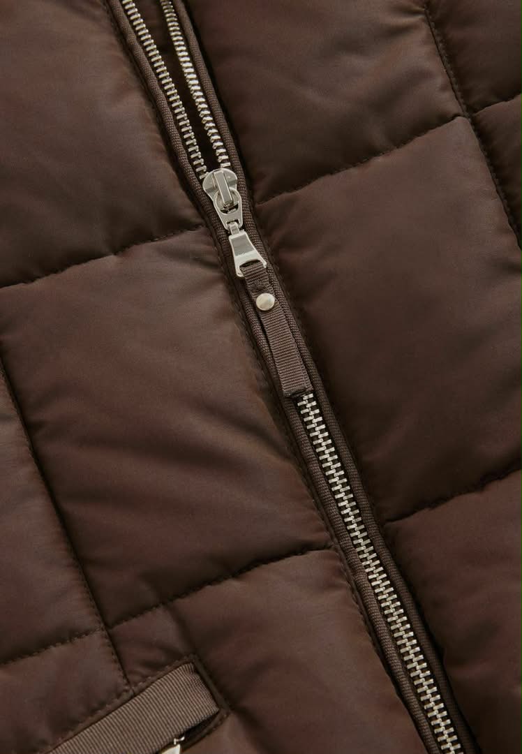 Regular Fit Winter Coat- Chocolate Brown