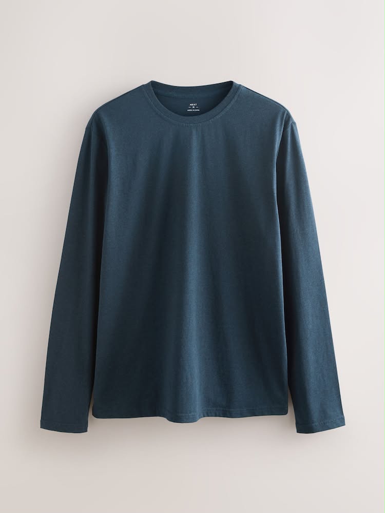 Navy Blue/ Rust Motionflex Cosy Long Sleeve Pyjamas Set