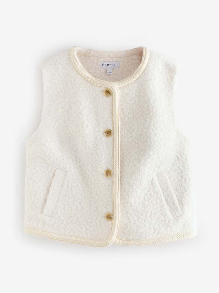 Cream Borg Gilet